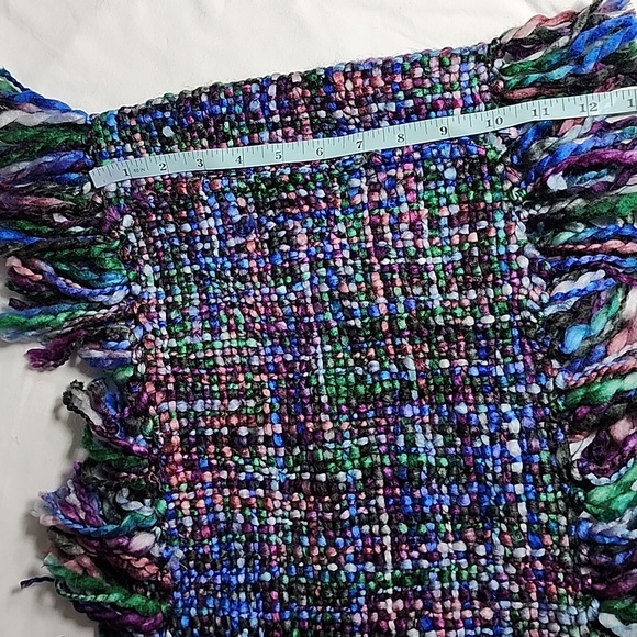 ECO BY RISING TIDE SCARF ARTISAN HAND WOVEN KNIT MULTICOLOR NWT - Picture 8 of 10